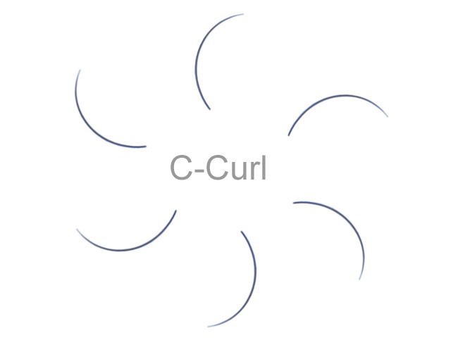 MilleniumHair C-Curl Lashes - C-Curl Wimpern - 0,25 mm Stärke - Länge wählbar