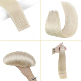 10 Tape Extensions, europides Schnitthaar, glatt, 20 g, 55 cm - PremiumLine