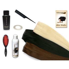 Komplett-Set - 2 Skin Wefts - glatt - 60 cm - Haarverlängerung