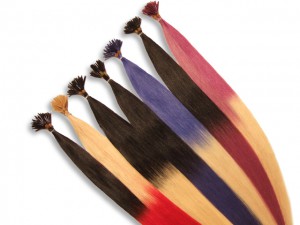 20 Microring-Extensions - Two Tone - I-Tip, glatt, 60 cm - SalonLine