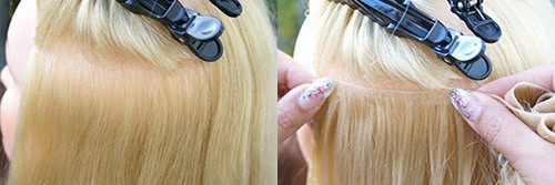 Haarverlängerung SkinWefts Anleitung